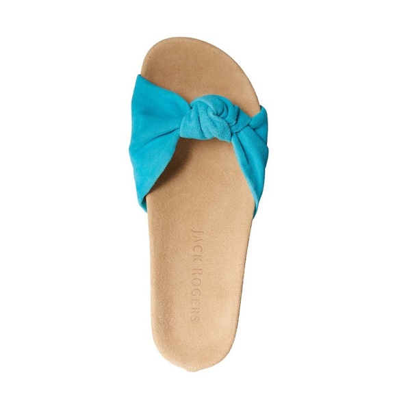 Jack Rodgers Aqua Knot Phoebe Suede Slide Sandals Women’s Size 8 NEW - Picture 5 of 7